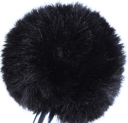 Naughty Toys Black Faux Fur With Acrylic Metal Wand