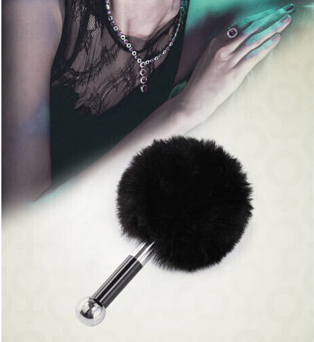 Naughty Toys Black Faux Fur With Acrylic Metal Wand