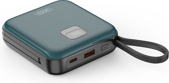 XO PR235 Power Bank 10000mAh 22.5W με Θύρα USB-A και Θύρα USB-C Power Delivery / Quick Charge Navy