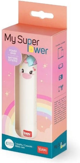 Legami Milano My Super Power 4800mAh with USB-A Port and USB-C Port Unicorn