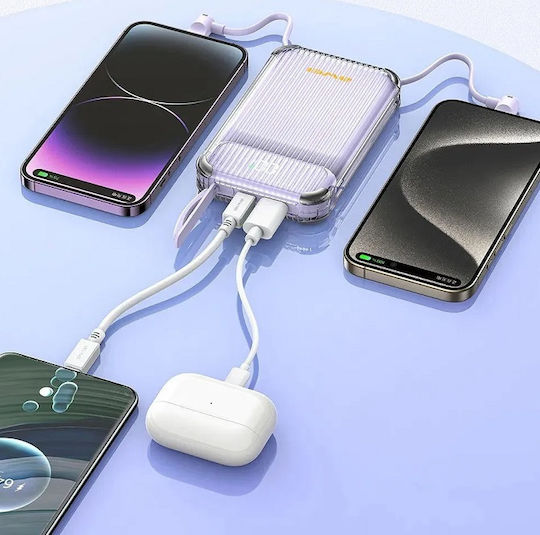 Awei P89K Power Bank 10000mAh 22.5W με Θύρα USB-A και Θύρα USB-C Μαύρο