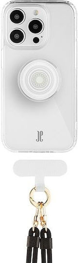 Just Elegance Popgrip Back Cover Silicone / Plastic with Strap Transparent (iPhone 15 Pro Max)