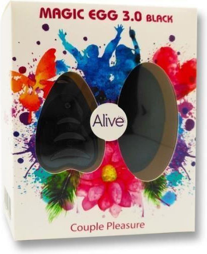 Adrien Lastic Alive Magic Egg 3.0 Vibrator Egg with Remote Control 7.5cm Black