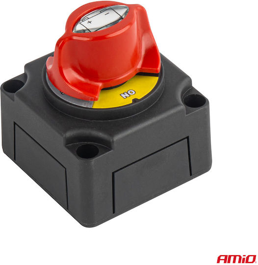 AMiO Batterieschalter Auto 12V Universal Schwarz