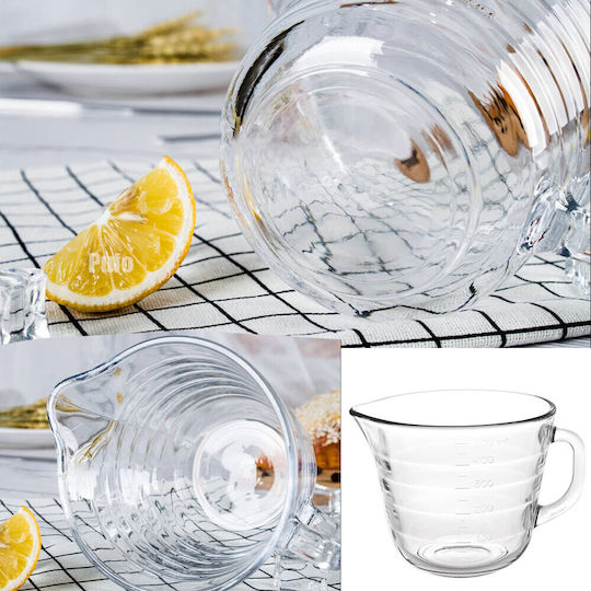 Graduierte Glas Milchkrüge Zum Aufschäumen Von Milch Cappuccino Barista Stil Griff 500 Ml