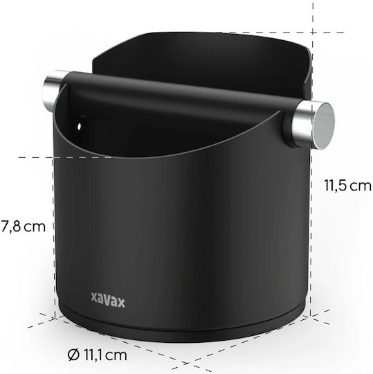 Recipient Cafea Xavax Barista 11x11.5 Cm Oțel Inoxidabil Negru