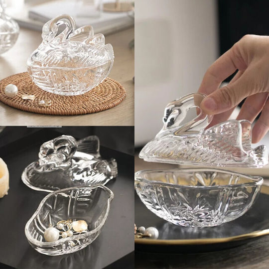 Glass Sweet Jar with Lid Transparent
