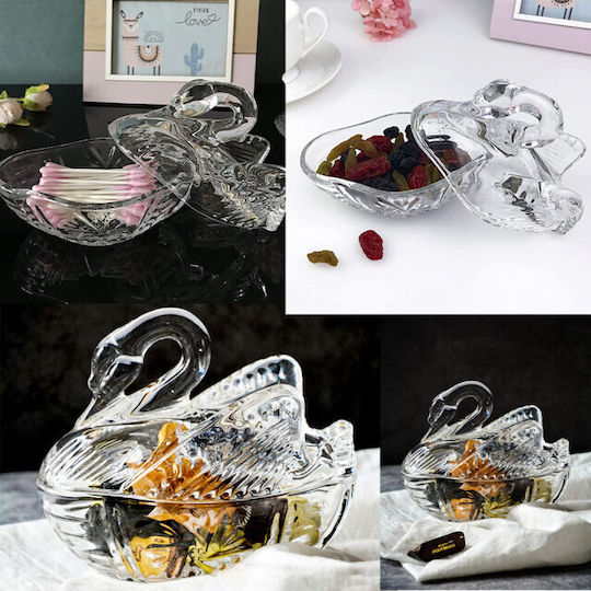 Glass Sweet Jar with Lid Transparent