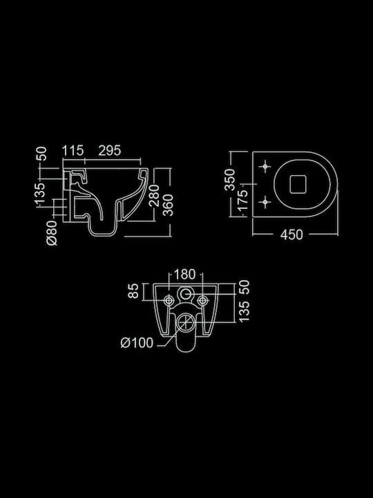 Scarabeo 5526B-300 Καπάκι Λεκάνης Soft Close από Βακελίτη Λευκό