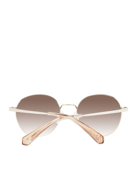 Ted Baker Unisex Sunglasses with Gold Metal Frame and Red Gradient Lens TB1679 449