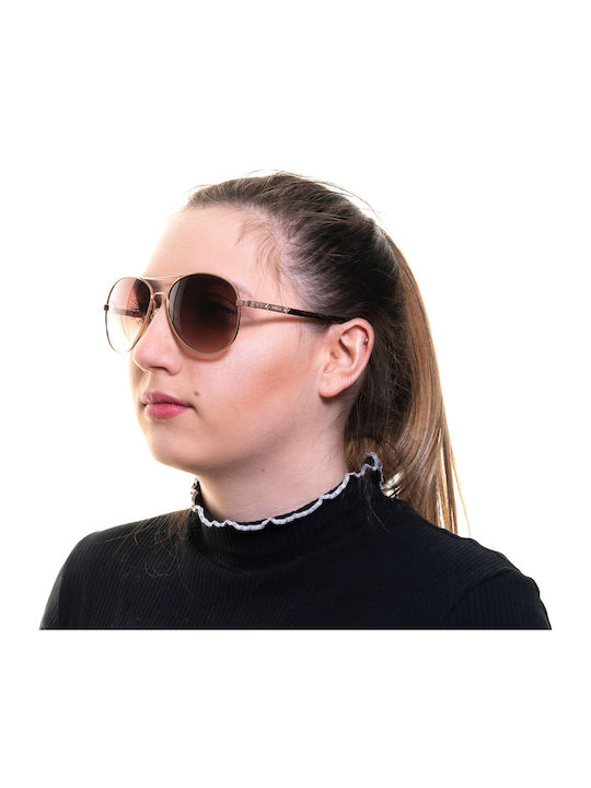 Guess Unisex Ochelari de soare cu Auriu Cadru și Maro Degradati Lentilă GF0295 33F
