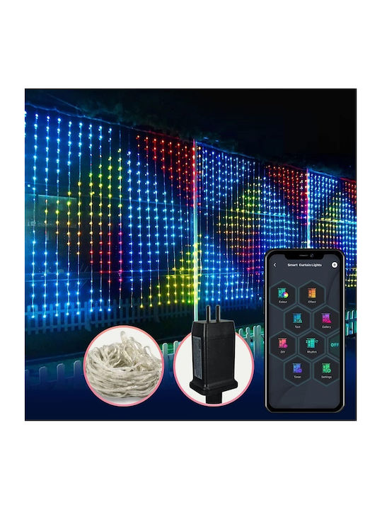 Lights LED 1m. x 100cm Multicolor type Curtain