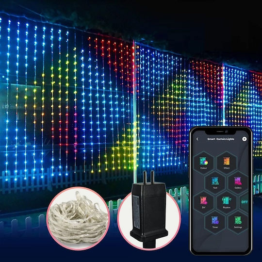 Smart LED-Lichtervorhang 1 m x 100 cm RGB Smart LED-Lichtervorhang 1 m x 100 cm RGB