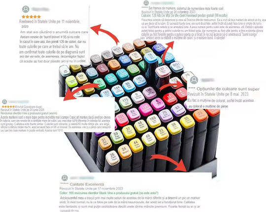 Marker Gestaltung von 1mm Set 80 Farben