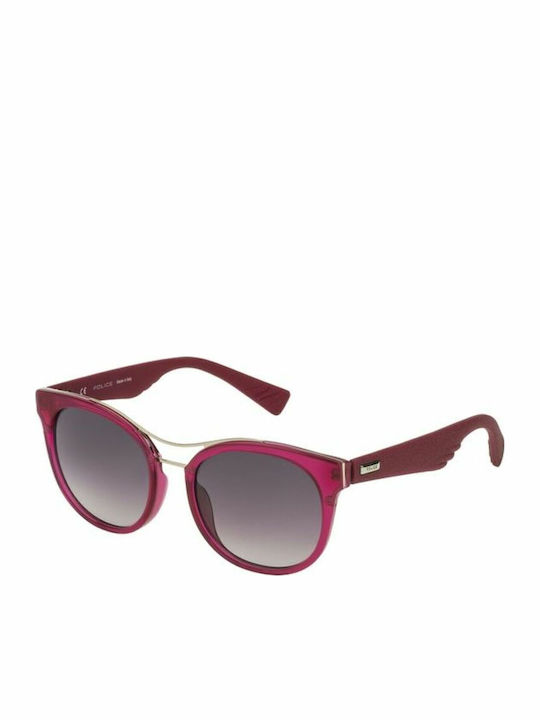 Police Sparkle 3 Women's Sunglasses with Pink Plastic Frame and Pink Gradient Mirror Lens SPL412 9M5X