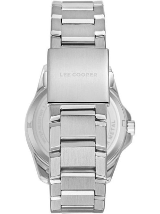 Lee Cooper Men's Watch 42mm Chronograph Battery with Silver Metal Strap