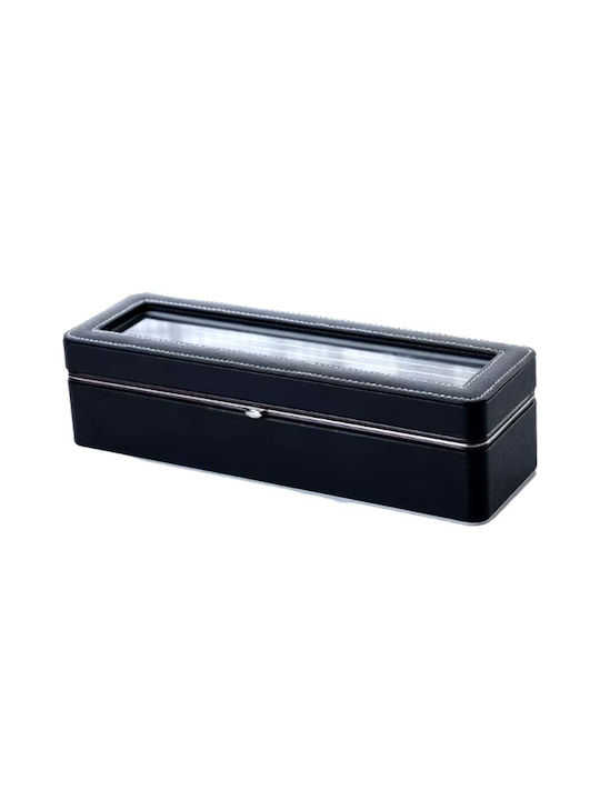 Organizatoare Elegantă Drăguță Pufos Gentleman Compartimente 6 Cazuri Ceasuri Negru