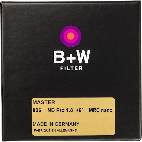 B+W B+W 1.8 Master ND Filter Diameter 77mm with MRC Nano Coating Easy Clean for Camera Lenses