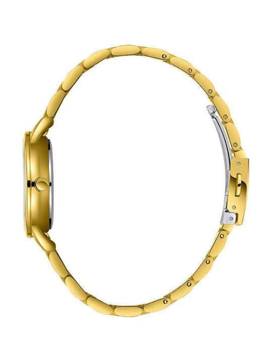 Lee Cooper Damen Uhr mit Gold Metallarmband
