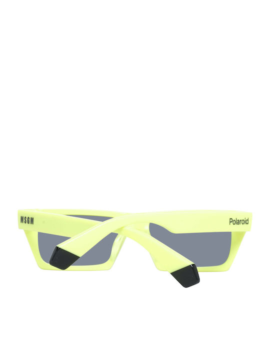 Polaroid Men's Sunglasses with Yellow Plastic Frame and Silver Polarized Mirror Lens PLD MSGM 1/G YDVEX