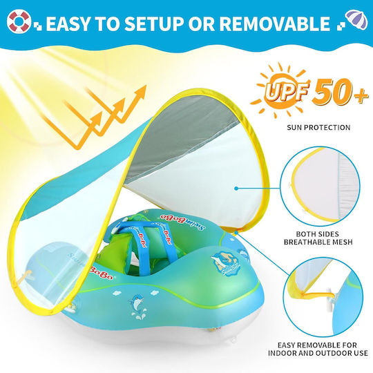 Swimbobo Schwimmtrainer Swimtrainer mit Sonnenschutz Grün