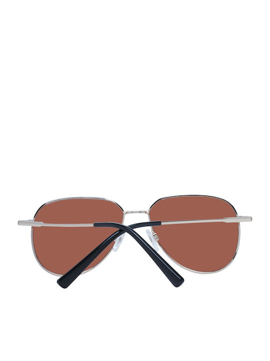 Serengeti Haywood Small Unisex Γυαλιά Ηλίου με Ασημί Μεταλλικό Σκελετό και Καφέ Φακό SS544002