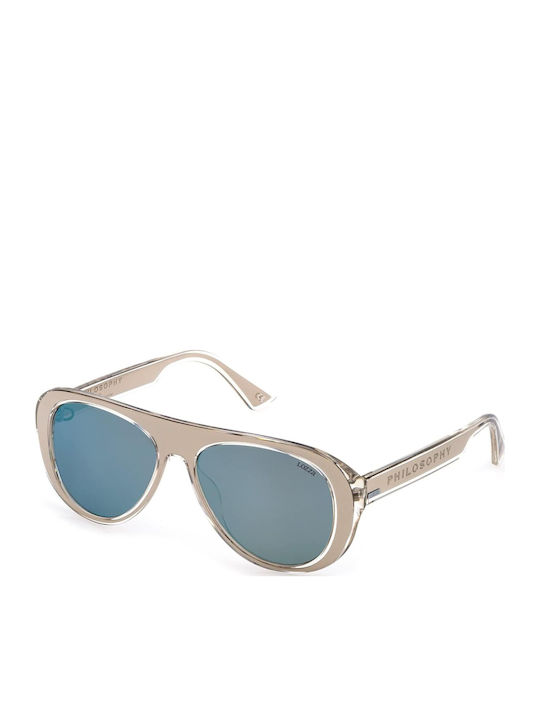 Lozza Men's Sunglasses with Gray Plastic Frame and Blue Lens SL4255V 880X