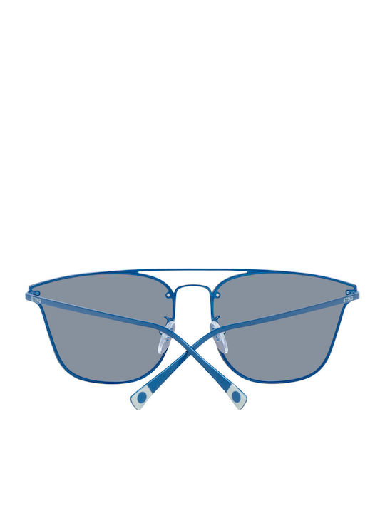 Sting Men's Sunglasses with Blue Metal Frame and Blue Mirror Lens SST190 BL6B