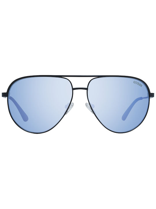 Guess Men's Sunglasses with Black Metal Frame and Blue Mirror Lens GF5083 01X