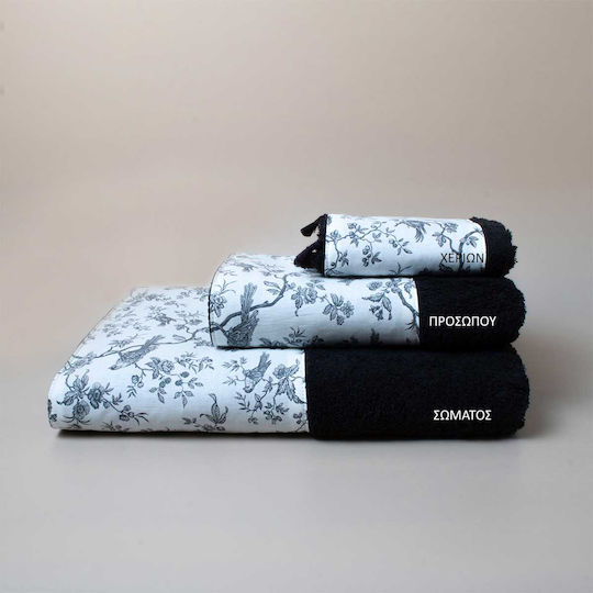 White Fabric Προσώπου Elysian 50x100εκ. Μαύρη Βάρους 600gr/m² White Fabric Προσώπου Elysian 50x100εκ. Μαύρη Βάρους 600gr/m²