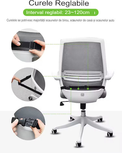 Orthopädisches Kissen Sitz mit Memory Foam 50x43x7.5cm in Gray Farbe