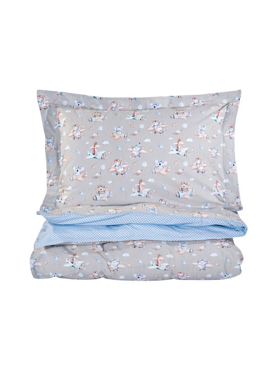 Greenwich Polo Club 8851 Set Kids Duvet Cover Single with Pillowcase Cotton Light Purple, Pink 160x240cm