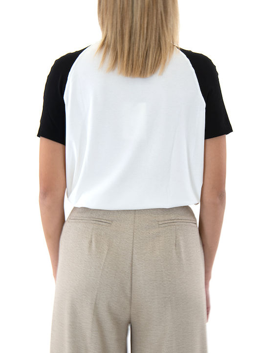 Women's T-shirt Ecru-black