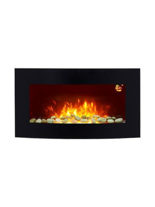 Eurolamp Wall Mounted Electric Fireplace 2000W 71.8x40cm Black