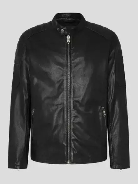Travis Leather Jacket Biker Black
