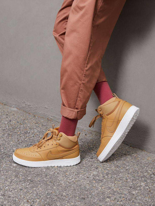 Nike Court Vision Mid Winter Sneakers Elemental Gold / Sail / Desert Ochre