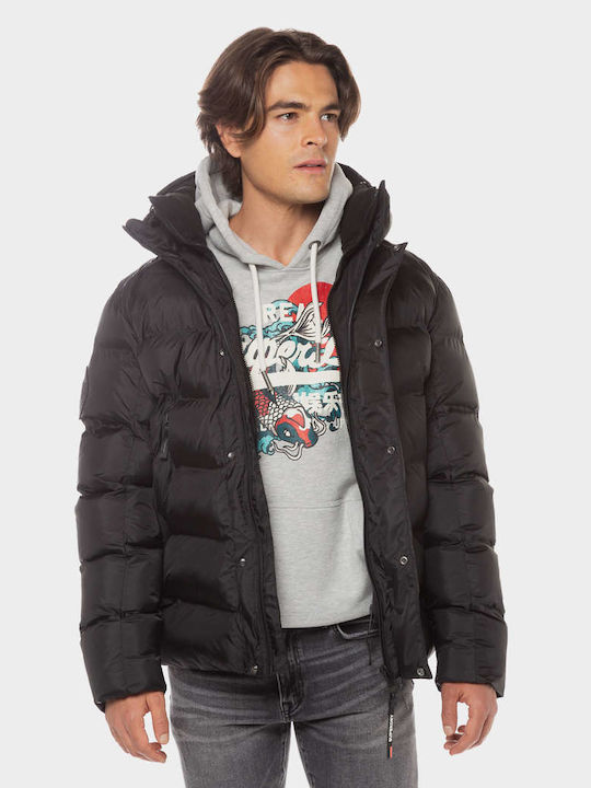 Superdry 'hooded City' Jacket Puffer Black