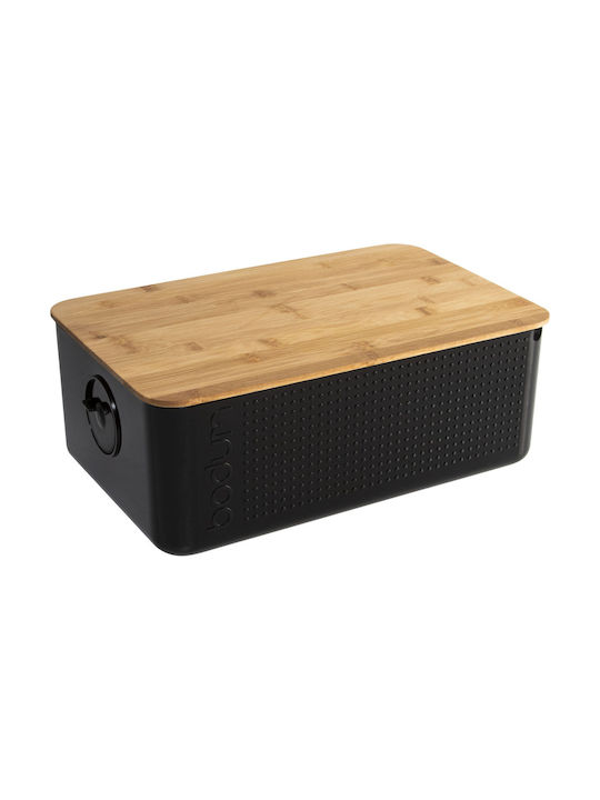 Bodum Bread Box with Lid Metallic Black 37x24x14cm