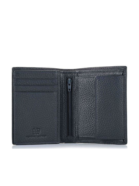 Leather Men's Wallet Classic Blue