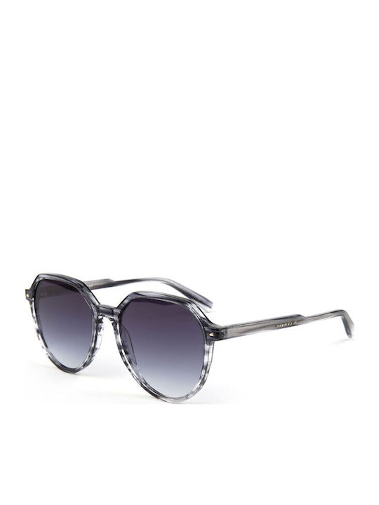 Ana Hickmann Women's Sunglasses with Brown Tartaruga Plastic Frame and Gray Gradient Lens