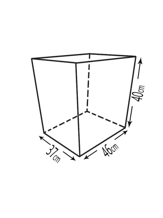 GTMED Μεταλλικό Κουτί Αποθήκευσης Ξύλων 46x40x37cm Καφέ