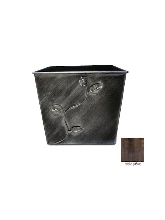 GTMED Μεταλλικό Κουτί Αποθήκευσης Ξύλων 46x40x37cm Χάλκινο