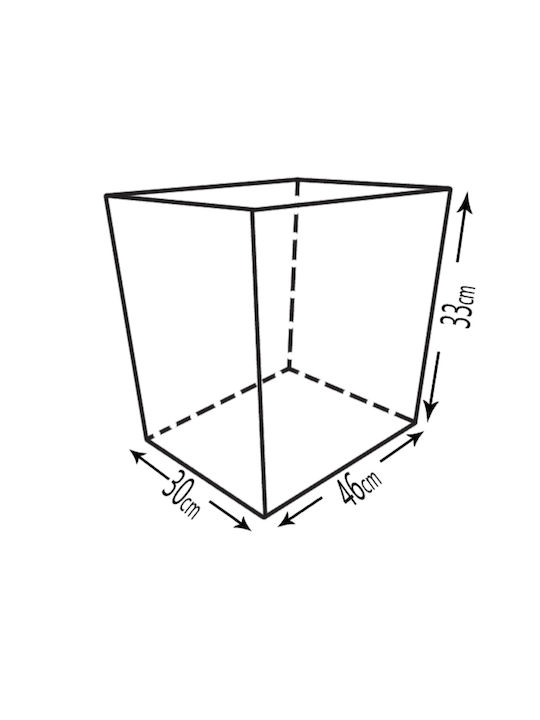 GTMED Μεταλλικό Κουτί Αποθήκευσης Ξύλων 46x30x33cm Μπρούτζινο
