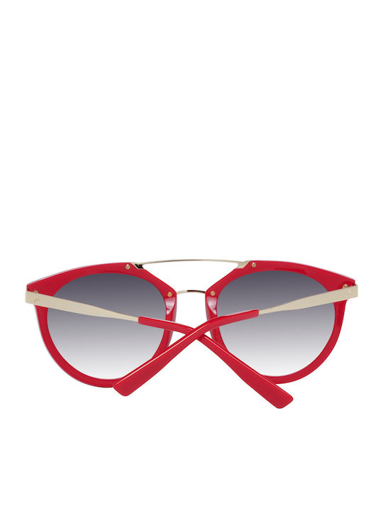 Ana Hickmann Damen Sonnenbrille mit Rot Gestell und Schwarz Verlaufsfarbe Linse