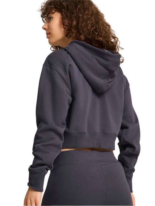 Puma Better Classics Women's Cropped Hooded Sweatshirt Gray