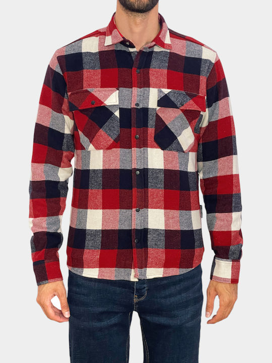 Long Sleeve Overshirt Burgundy