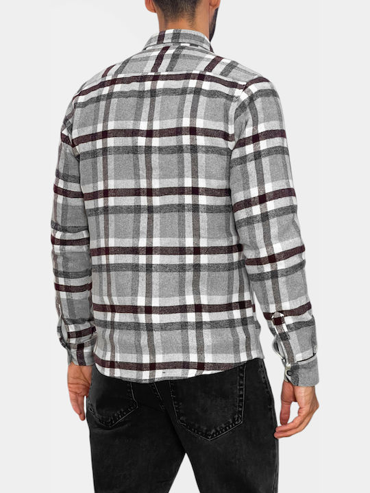 Μακρυμάνικo Overshirt Γκρι