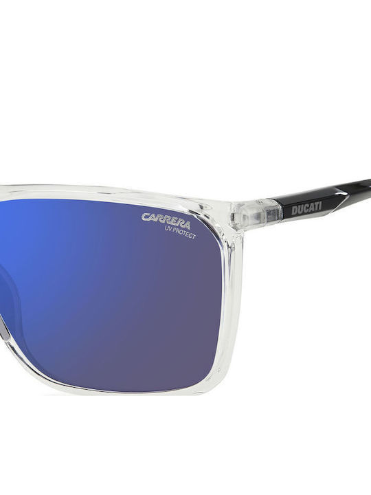 Carrera Carduc Male Sunglasses With Transparent Horn-Rimmed Frame And Grey Lens CARDUC 034/S 900/XT