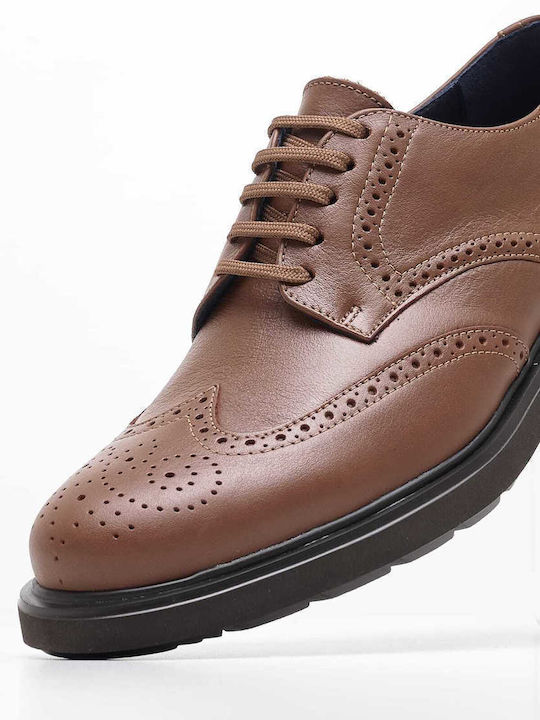 Callaghan Men's Leather Oxfords Tabac Brown