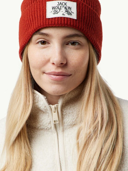 Beanie Unisex Beanie Knitted in Red color